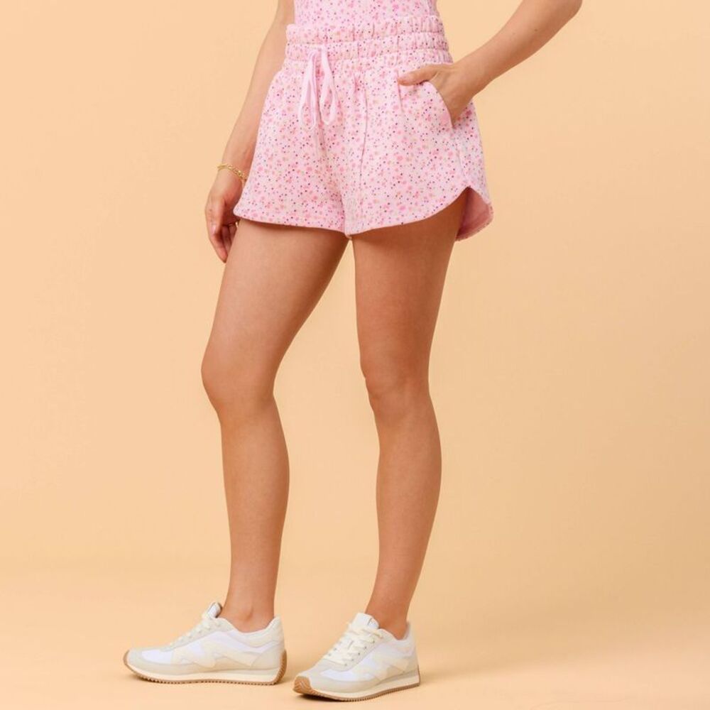 Blogilates Women's Mommy & Me Marshmallow Dolphin Shorts - Pink Floral Print XL - Picture 3 of 4